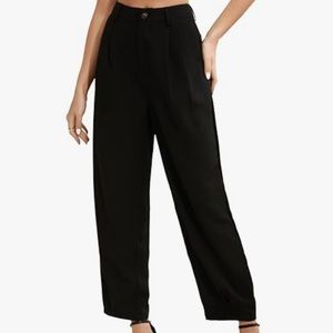 SweatyRocks High Waist Pleat Front Straight Leg Work/Casual Pants Size M